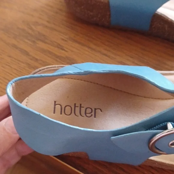 Sandals womens hotter baby blue leather size 9.5 - Picture 2 of 4